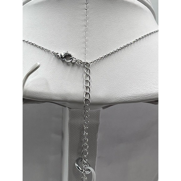 TCS Swarovski Crystal Pave Paw Print‎ Silver Tone Necklace - Picture 8 of 10